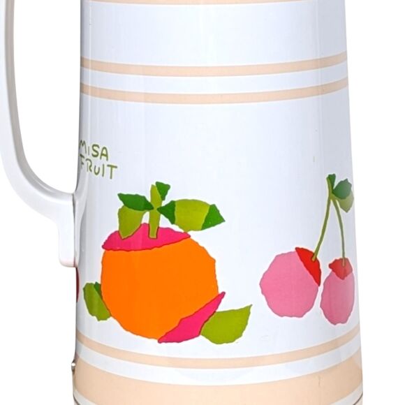 Vintage Diamond Misa Fruit Pitcher: Mid-Century Modern Insulated Carafe - Picture 4 of 9